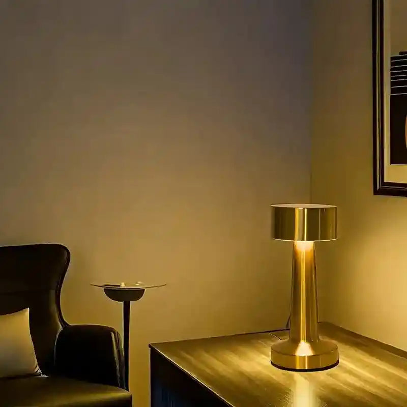 Luminaria Café LED - Retrô, Sensível ao Toque e Recarregável