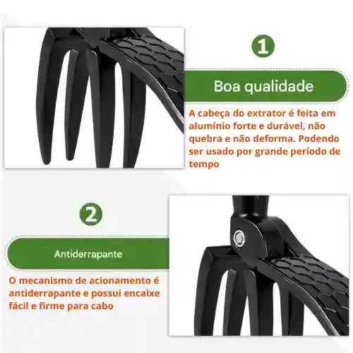 Extrator Ergonômico De Ervas Daninhas - Prático e Eficiente