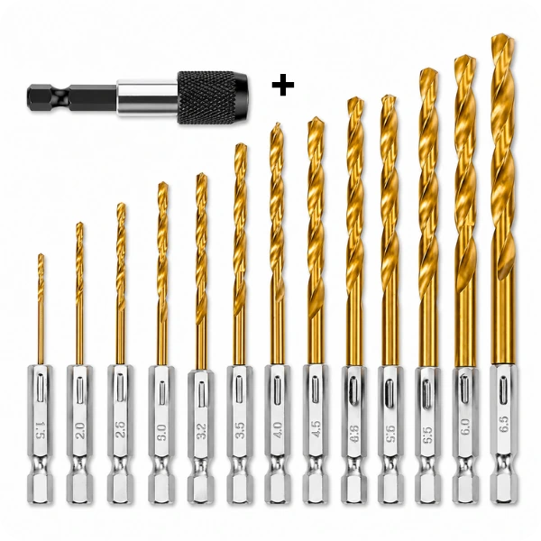 Kit de Brocas Helicoidais Titânio [Compre 10 Leve 13]