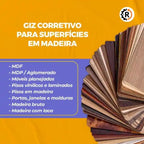 Kit Reparo de Madeira, MDF e MDP - 24 cores e Verniz Finalizador