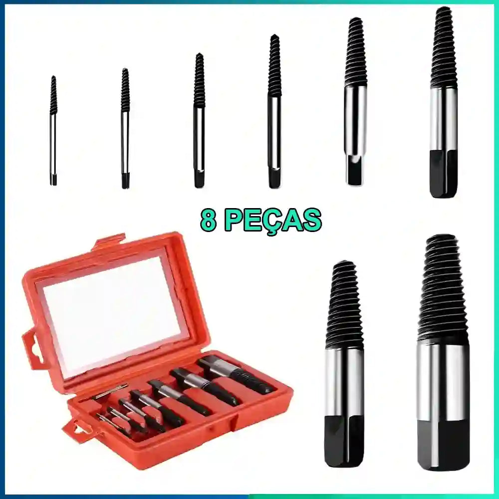 Kit Extrator de Parafusos Espanados - 5 Peças