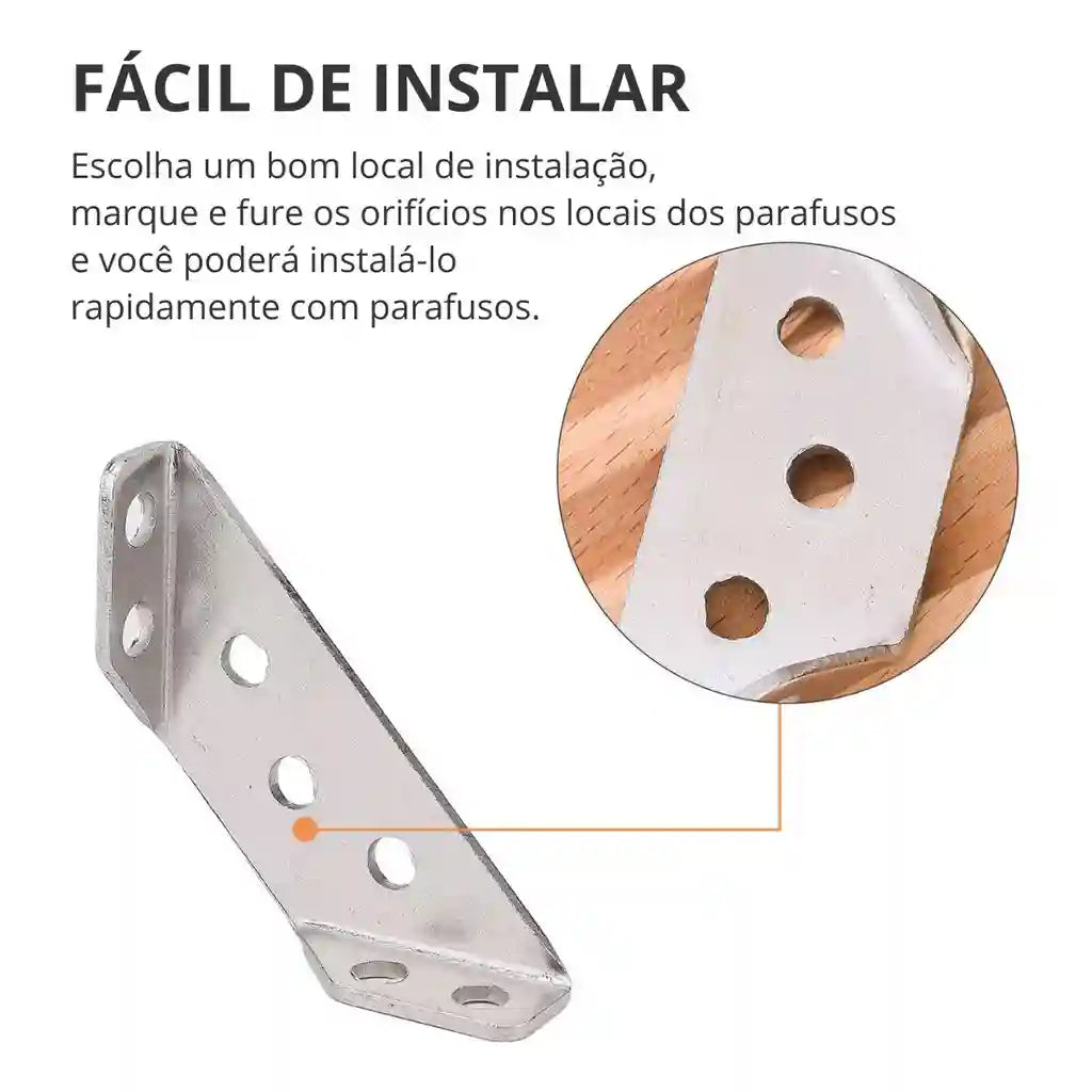Reforço de Canto de Móveis em Aço Inox