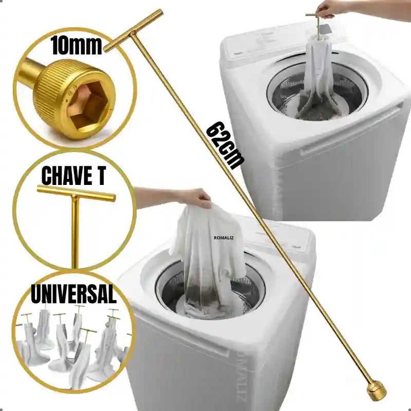 Chave Universal Para Limpeza de Máquina de Lavar - Eficiente e Econômica