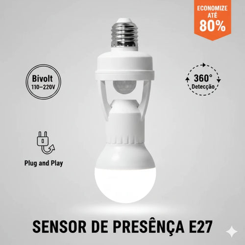Sensor de Presença Para Lâmpadas - Lamp Sense