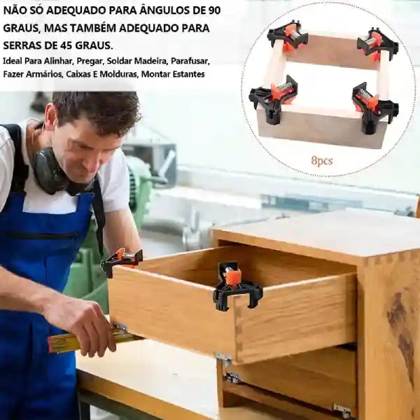 Kit 4 Trava Inteligente de Ângulo 90°