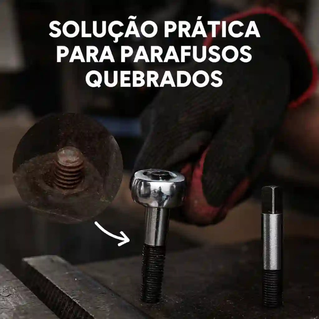 Kit Extrator de Parafusos Espanados - 5 Peças