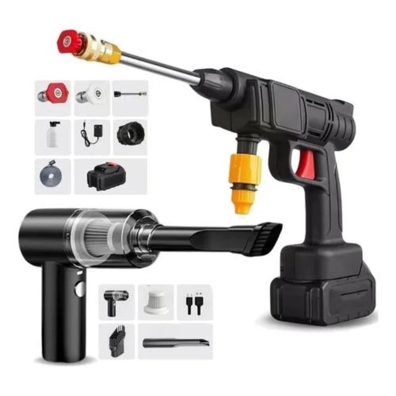 Lava-jato Portátil de Alta Pressão - Profissional e Sem Fio [BRINDE 1 ASPIRADOR DE PÓ PORTATIL]