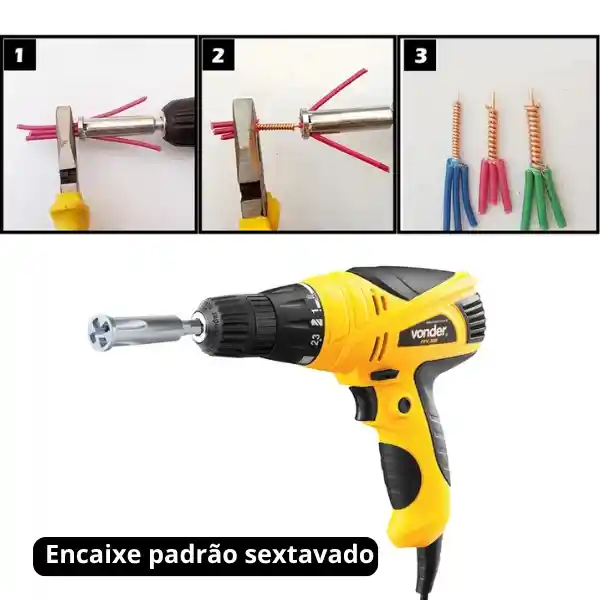 Torcedor de Emendador de Fios Para Furadeira
