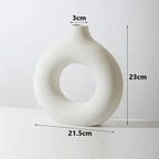 Vaso Nórdico Circular de Cerâmica
