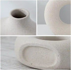 Vaso Nórdico Circular de Cerâmica