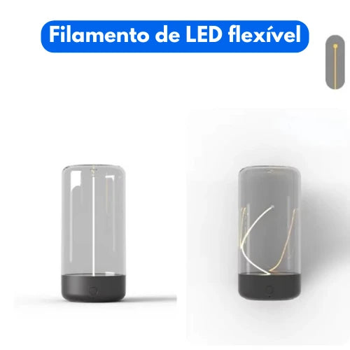 Lâmpada Magnética Led - Recarregável, Interativa e Sem fio